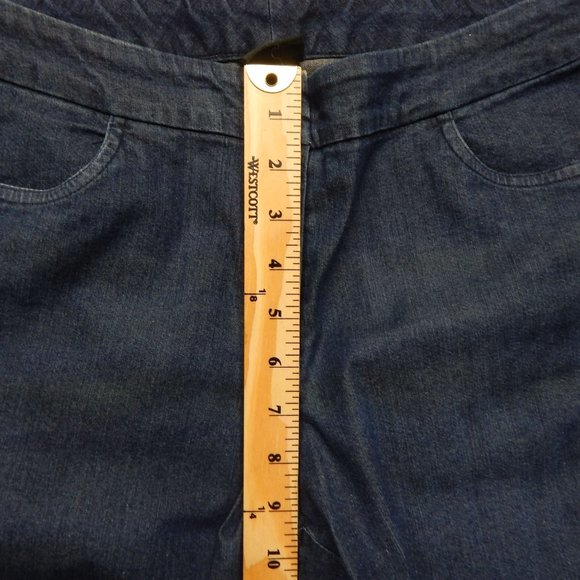 Eileen Fisher  Wide Leg High Rise Denim Jeans Blue Size S - Picture 3 of 9